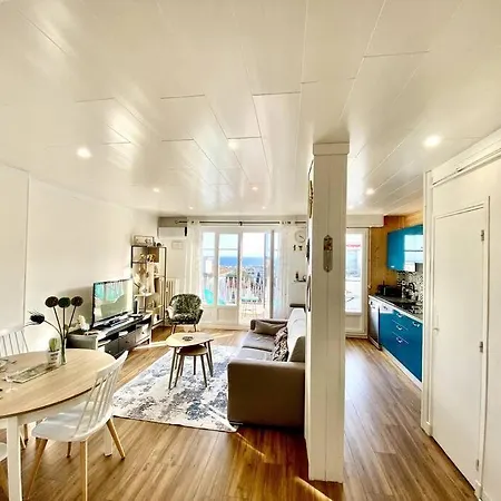 2p Vue Mer- 5min Plage, Terrasse, Ac, Parking Apartamento Nice